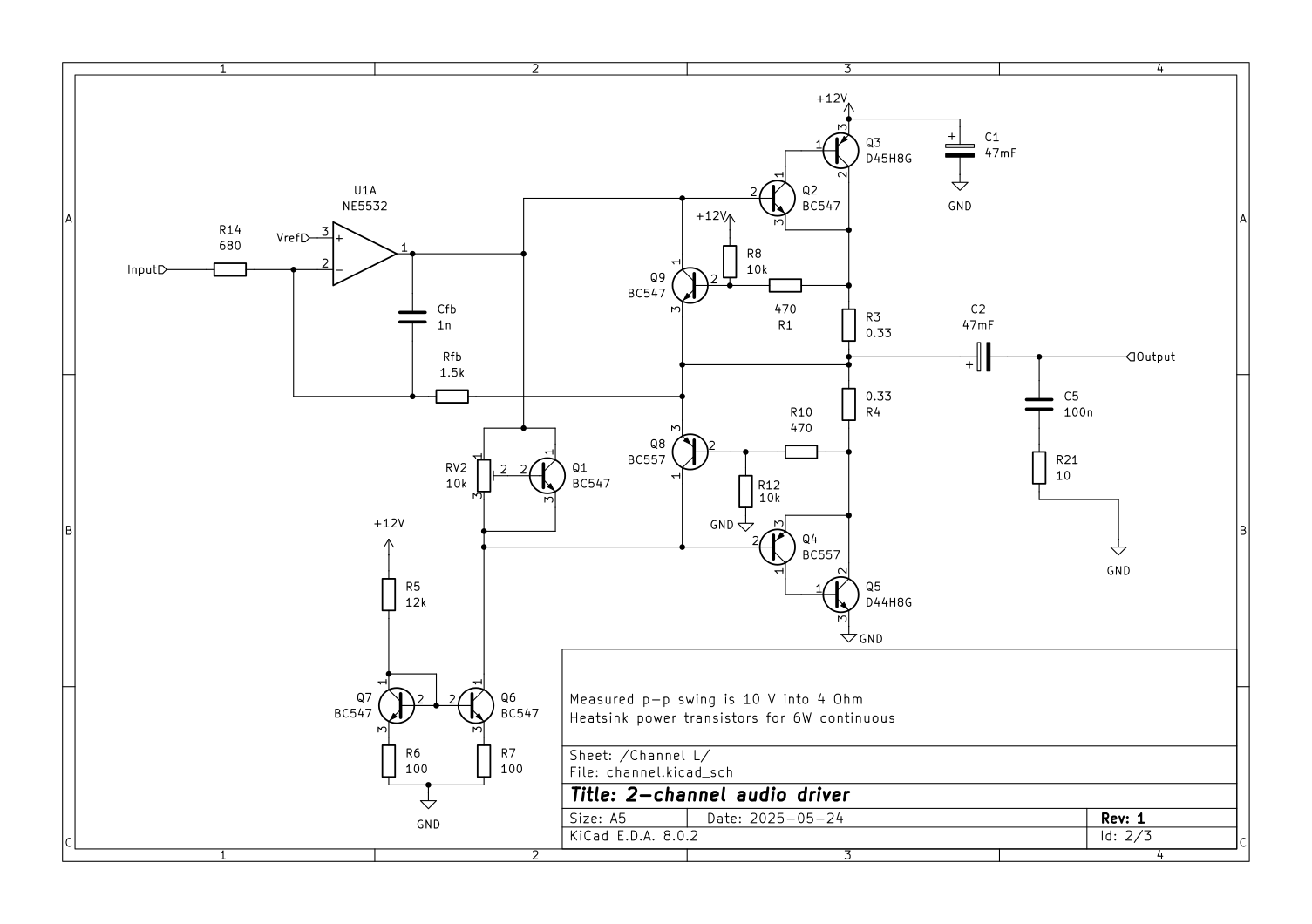 amplifier schematic