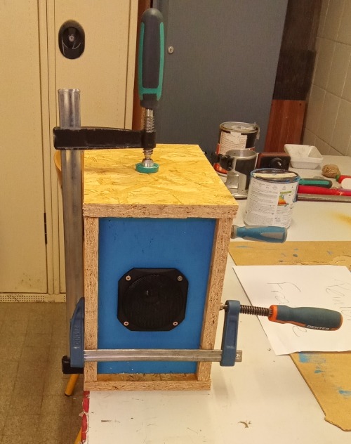 gluing, and praying